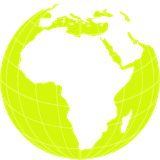 Globe centred on Africa